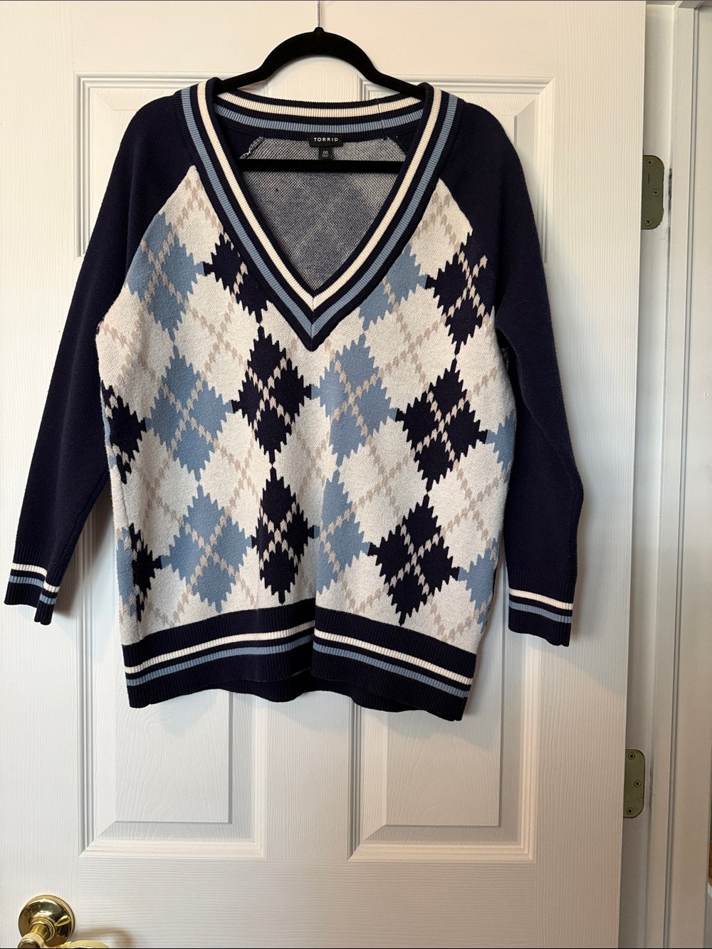 torrid Everyday Soft Ribbed V-Neck Raglan Sweater